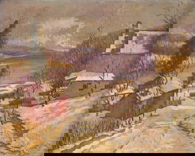 Walter Emerson Baum (American, 1884–1956) - Point Pleasant: Walter Emerson Baum (American, 1884–1956) - Point Pleasant Signed ‘Baum’ lower right, oil on canvas 16 x 20 in (40.6x50.8cm) Provenance Private Collection, Pennsylvania.