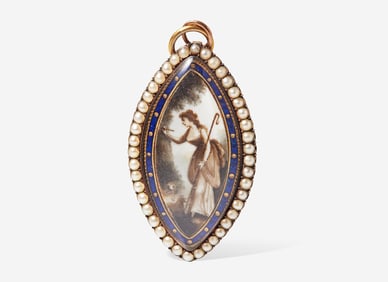 A fine Georgian mourning brooch, England, circa 1790