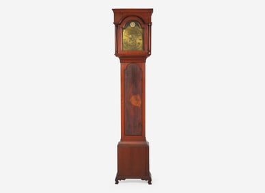 A Chippendale cherry tall case clock, works by John Fisher (German-American, 1736-1808), York Town,