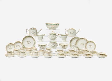 A Chinese Export porcelain partial tea and coffee service, late 18th / early 19th century