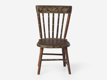 A miniature painted and decorated Windsor chair, Philadelphia, PA, circa 1810