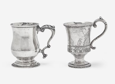 Two rare silver cups, Gerardus Boyce (1796-1880, active c. 1814-1854), New York, NY, circa 1820-1840