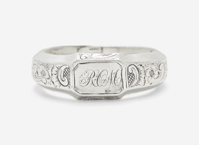 A silver child's bangle / bracelet for Rebecca Ord McMullin (1806-1885), Philadelphia, PA, circa