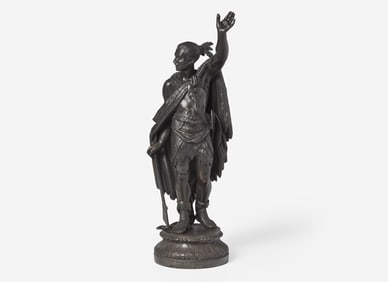 An bronzed zinc allegorical figure of America, Cornelius & Baker, Philadelphia, PA, circa 1855