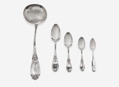 An assembled collection of sterling silver flatware, Henry Hebbard for Tiffany & Co. and Tiffany &