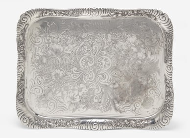 A rectangular sterling silver tray, Tiffany & Co., New York, NY, circa 1880