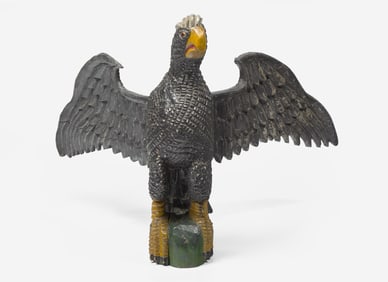 A large carved and painted eagle, attributed to Wilhem Schimmel (1817-1890), circa 1880