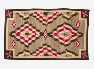 A Navajo woven "Eye Dazzler" rug, 20th century