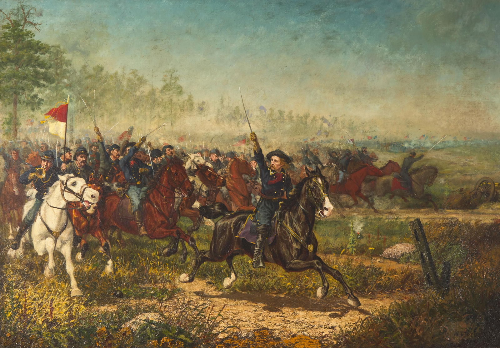 William Brooke Thomas Trego (American, 1859-1909) - The Charge of Custer at Winchester