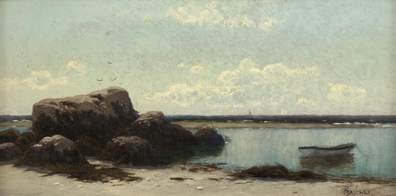 Alfred Thompson Bricher (American, 1837-1908) - The Moored Boat