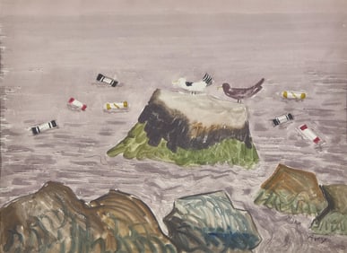 Milton Avery (American, 1885-1965) - Birds, Buoys, and Rocks