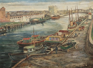 Palmer Hayden (American, 1890-1973) - Harlem River