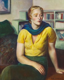 Guy Pène Du Bois (American, 1884-1958) - Portrait of Mary Lightfoot Tarleton Knollenberg