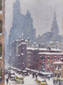 Guy Carleton Wiggins (American, 1883-1962) - Lexington Ave., Winter