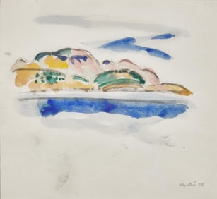 John Marin (American, 1870-1953) - Mount Desert Minute Drawing