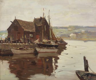 Anthony Thieme (American, 1888-1954) - Rockport Wharf