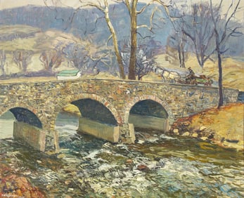Edward Willis Redfield (1869-1965) - The Old Bridge (Beaver Run Bridge)