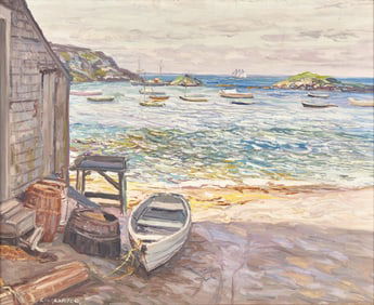 Edward Willis Redfield (American, 1869-1965) - Snug Harbor