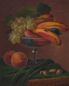 George Forster (American, 1817–1896) - Still Life with Bananas, Grapes and Peaches