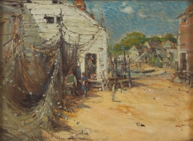 Harry Aiken Vincent (American, 1864-1931) - Drying Nets