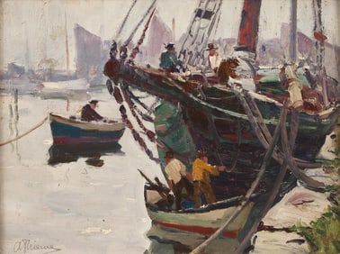 Anthony Thieme (American, 1888-1954) - Docked