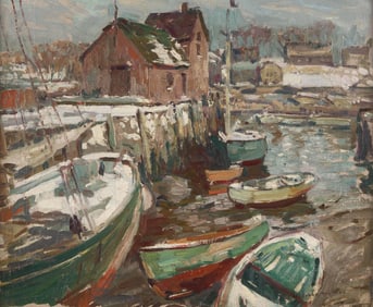 William Lester Stevens (American, 1888-1969) - Rockport Winter, Motif #1