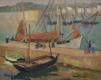 Richard Hayley Lever (American 1876–1958) - The Quay Cornwall, England