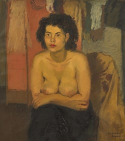 Raphael Soyer (American, 1899-1987) - Model with Folded Arms