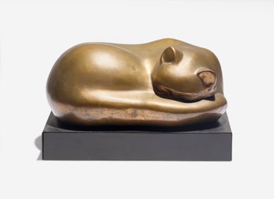 William Zorach (American, 1887–1966) - Sleeping Cat with Long Tail
