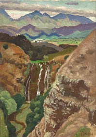 Eugene Francis Savage (American, 1883-1978) - Opae Kalaole Falls, Hawaii