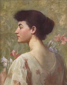 Herbert Denman (American, 1855–1903) - Portrait of a Young Lady From the Vanderbilt Family