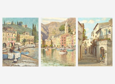 Anna Richards Brewster (American, 1870–1952) - Three Italian Sketches