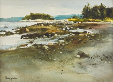 Philip Jamison (American, 1923)- Indian Creek Gulls, Vinalhaven, Maine