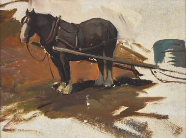 Aldro Thompson Hibbard (American, 1886–1972) - Pulling Horse in the Snow