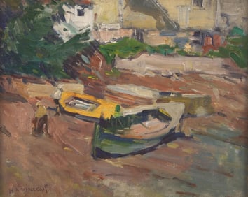 Harry Aiken Vincent (American, 1864-1931) - Shoreline Boats