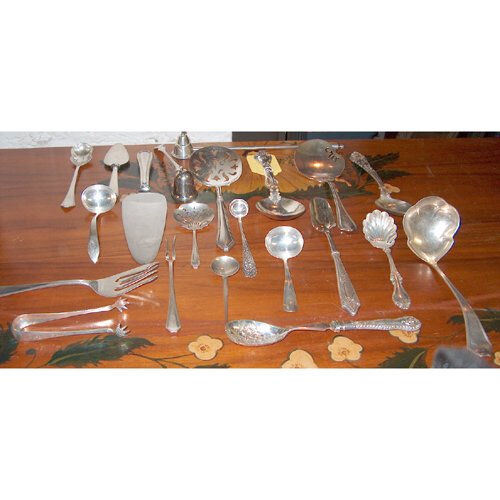 21 Piece Assorted Sterling Silver Serving Utensils