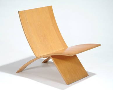 JENS NIELSEN 'LAMINEX' CHAIR (1966) Manufactured: JENS NIELSEN 'LAMINEX' CHAIR (1966) Manufactured by Westnofa, Norway Beech, in two parts. W: 21 1/4, D: 30, H: 27 1/2 in.