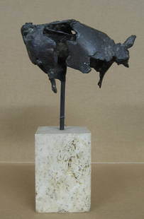 BARBARA CHASE RIBOUD, (AMERICAN, B. 1939), FLYING: BARBARA CHASE RIBOUD (AMERICAN, B. 1939) FLYING BULL" bronze, lost wax process 11 1/2 x 7 inches note: Accompanied by a letter of authentication by the artist