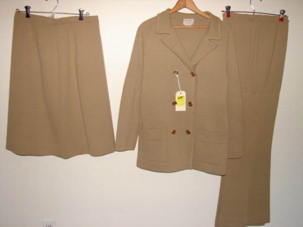 3 Pc. I. Magnin pant suit, camel color