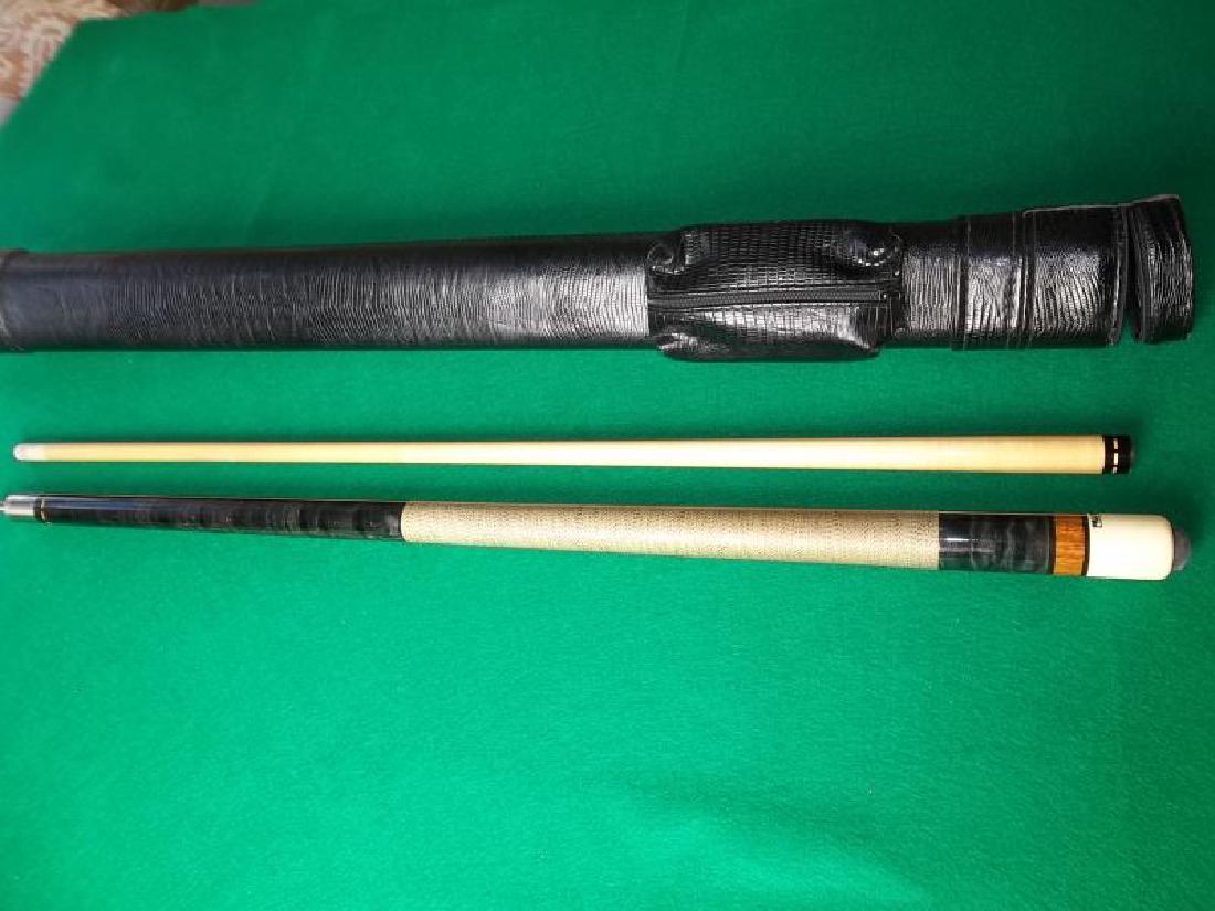 Palmer Custom Pool Cue, 2 piece, 58", hard black