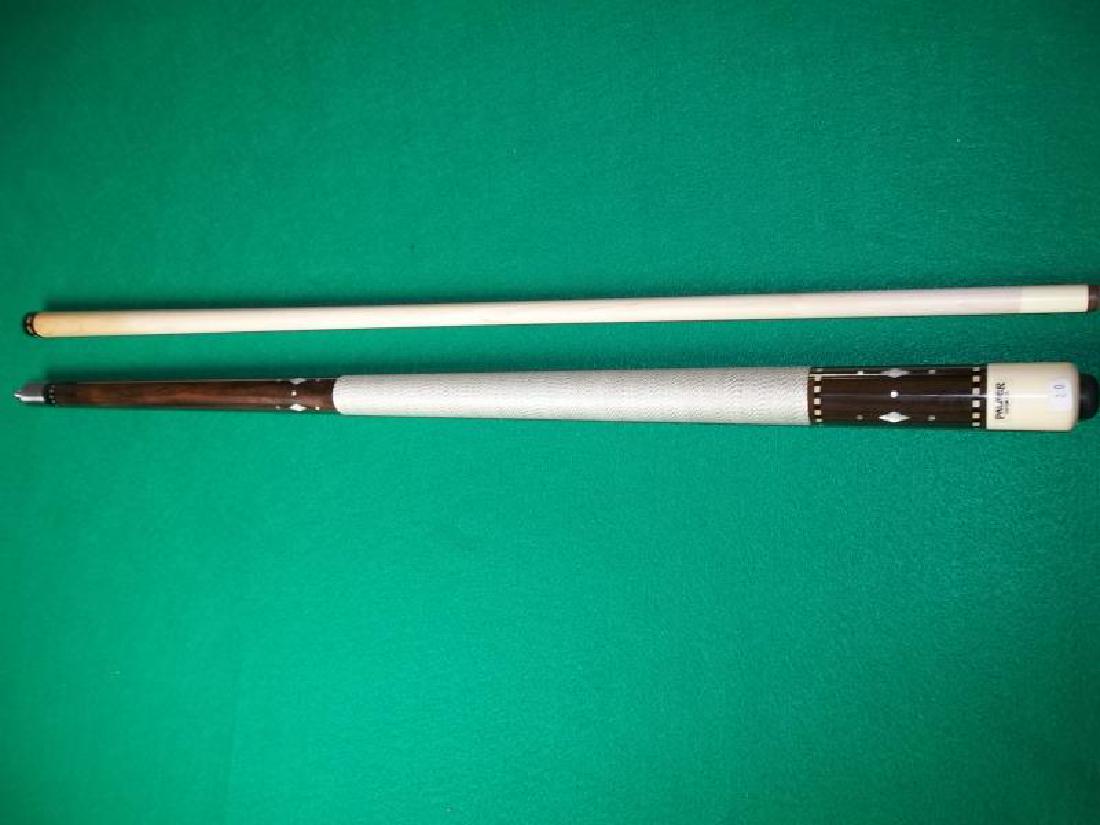 Palmer Custom Cue, PM 10, 2 piece, 58", 20 oz,: Palmer Custom Cue, PM 10, 2 piece, 58", 20 oz, pearl inlay, does not screw together, in plastic sleeve,pearl inlay, does not screw together, in plastic sleeve
