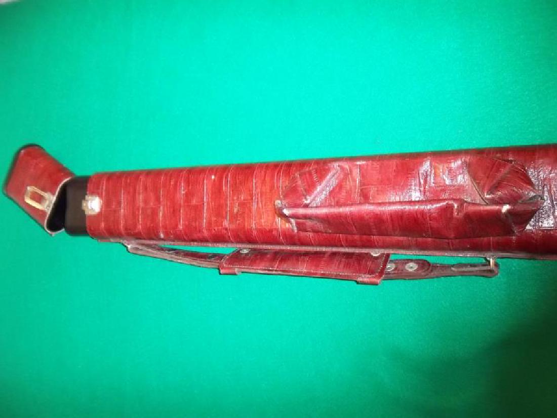 1 Case - hard red 2 piece, holds butt and 2-3: 1 Case - hard red 2 piece, holds butt and 2-3 shafts, Mr. George, with pocket and strap, 33.5" l,shafts, Mr. George, with pocket and strap, 33.5" l