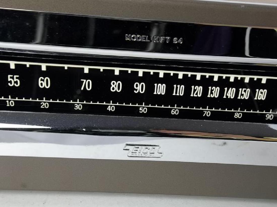 Eico model HFT 94 AM Tuner, H8696, new face: Eico model HFT 94 AM Tuner, H8696, new face plate, back piece broken, tested - powers up,plate, back piece broken, tested - powers up