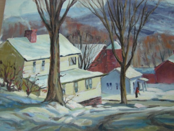 Pace, oil on canvas, winter landscape, signed lower - 2