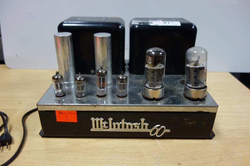 McIntosh MC 60, stereo tube power amp, missing: McIntosh MC 60, stereo tube power amp, missing tubes,rusted, pitted, tested - powers up