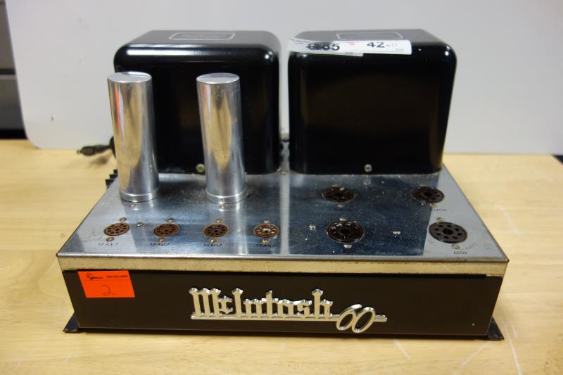 McIntosh 60 McIntosh MC 60, stereo tube power amp, no: McIntosh 60 McIntosh MC 60, stereo tube power amp, no tubes, rusted pitted, not tested