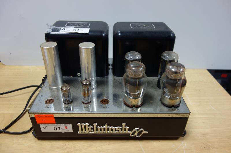 McIntosh MC 60, stereo tube power amp, missing, tubes,: McIntosh MC 60, stereo tube power amp, missing, tubes, pitted, rusted, tested - powers up