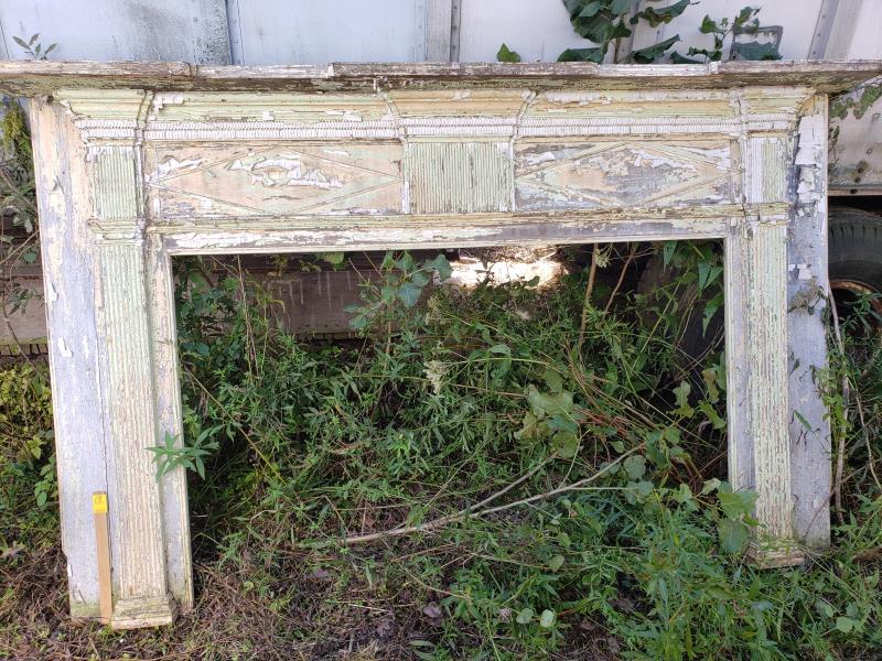 Wooden Fireplace mantle, 41"h x 66"w overall 60"h x (1 of 5)