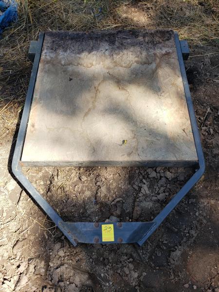 Large 4 wheel shop cart with 3 wheel machine dolly (1 of 3)