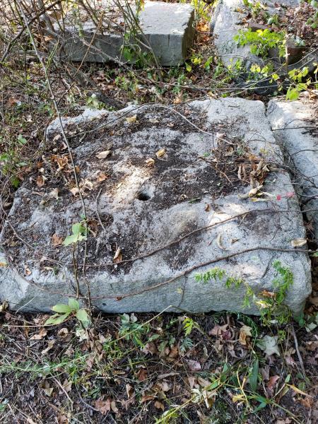 Large Granite Hearth Stone, drill holes, 50"x52"x13" (1 of 2)